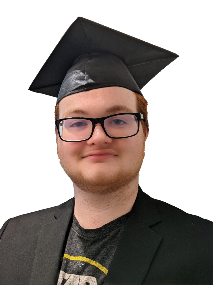 Kacey Kniffen with his Graduation Cap